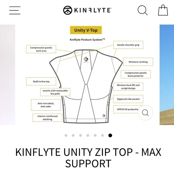 KINFLYTE Unity Zip Top Max Support! Currently SOLD OUT online! Sells for $150 - Picture 14 of 14